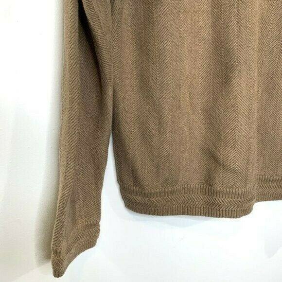 Chaps Ralph Lauren tan knit sz l Polo crew neck sweater long sleeve - Picture 4 of 11